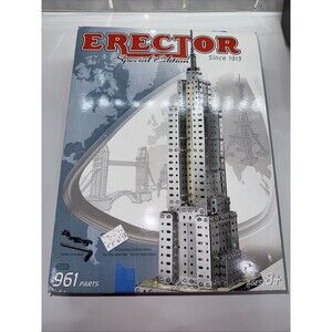 Erector Meccano Special Edition Metal Building Set Empire State Bldg Open Box